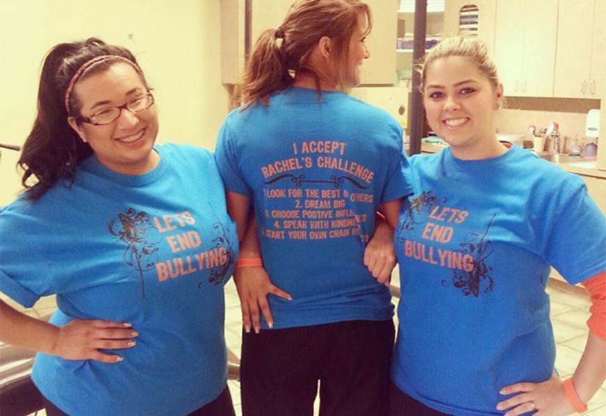 Lakewood team with end bullying shirts