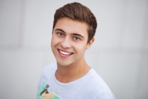 teenage boy smiling